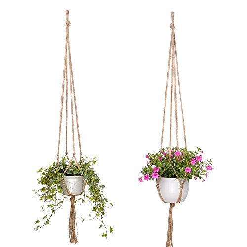 Kicovitifa Plant Hanger, 10 Pieces 40'' Macrame Plant Hangers, Hanging Planters for Indoor Plants Pots, Plant Holder Basket Jute Rope Holder for Indoor Outdoor Garden Home Decorations (Natural) - Image 3