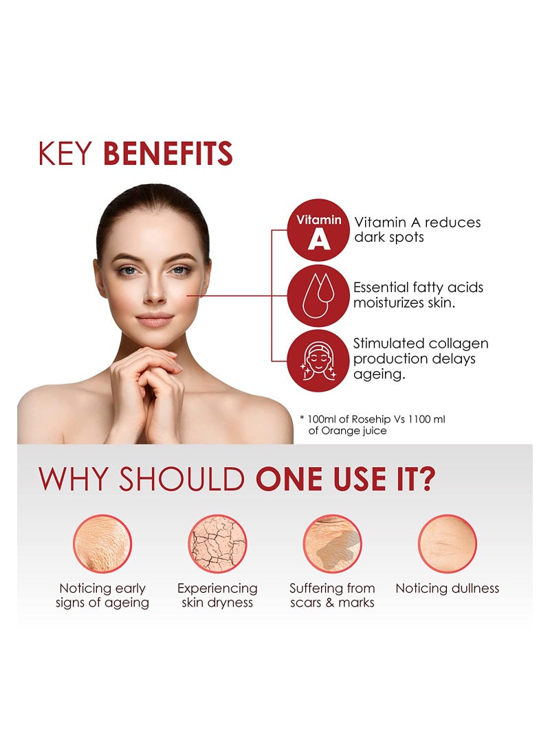 Good Vibes Good Vibes Rose Hip Radiant Glow Face Serum 10 ml Light Weight Non Greasy Moisturizing Anti Ageing Formula For All Skin Types Corrects Dark Spots Natural No Parabens & Sulphates No Animal Testing  - Image 3