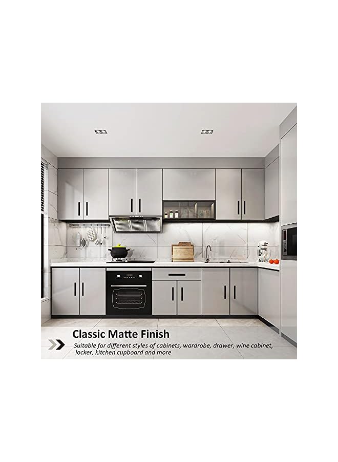 promass 15 Pack Cabinet Pulls Matt Black Stainless Steel T Bar Pull Handles for Kitchen Cabinet Cupboard Drawer Door Handle Pull Knobs (Overall Length 6", Hole Center 3-3/4") - Image 5