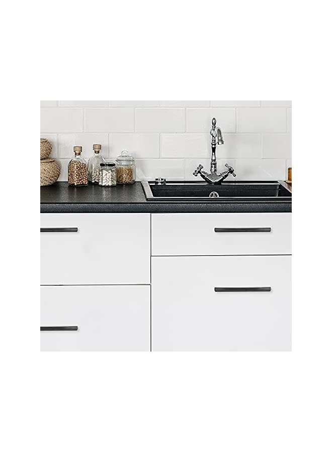 promass 15 Pack Cabinet Pulls Matt Black Stainless Steel T Bar Pull Handles for Kitchen Cabinet Cupboard Drawer Door Handle Pull Knobs (Overall Length 6", Hole Center 3-3/4") - Image 4