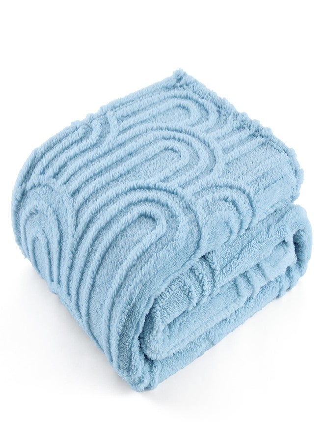 Bedsure Blue Throw Blanket for Couch - Super Soft & Cozy Summer Blankets for Women, Fluffy Fleece Throw for Girls, for Women, Ideal for Room, Home & Bedroom Decor, 50x60 Inches - Image 1