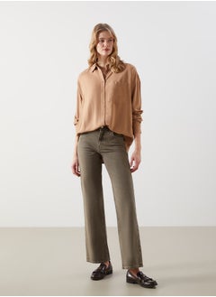 LC WAIKIKI Plain Long Sleeve Women's Poplin Shirt  - Image 2