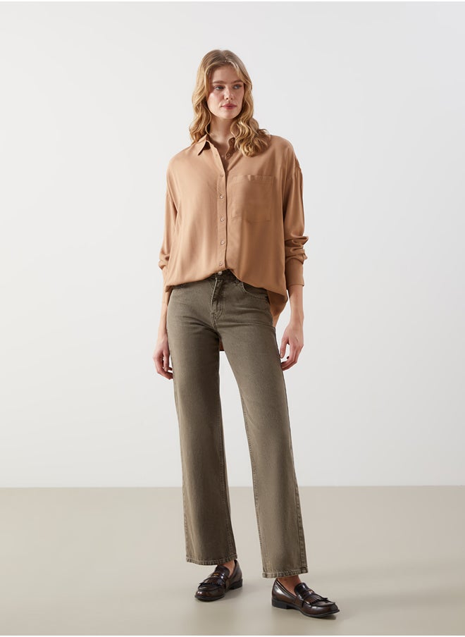 LC WAIKIKI - Plain Long Sleeve Women's Poplin Shirt - Image 1
