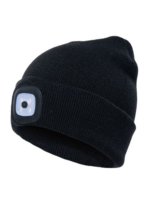Acrylic Beanie Cap One Size Black