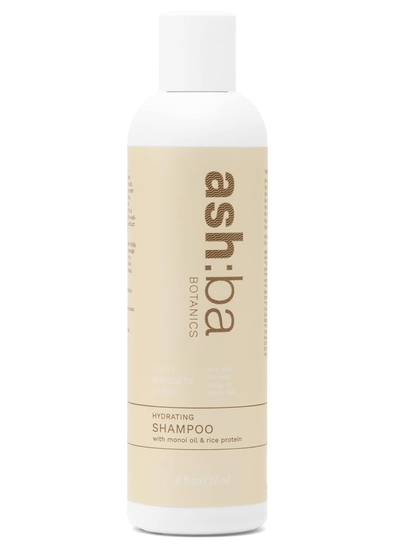Ashba Botanics Hydrating Shampoo Straight,Wavy,Curly & Coily Hair|Curly Hair Shampoo Men & Women|Monoi Oil,Macadamia Oil,Green Tea Extract & Rice Protein|Hydrates,Balances Oil (Pack Of 1,237Ml)  - Image 1