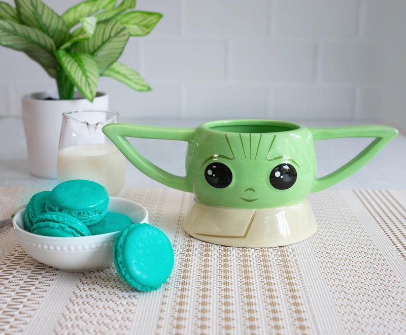 STAR WARS: The Mandalorian Grogu Sculpted Ceramic Mug | BPA-Free Large Coffee Cup For Espresso, Caffeine, Beverage | Home & Kitchen Essentials, Cute Baby Yoda Gifts and Collectibles | Holds 20 Ounces - Image 2
