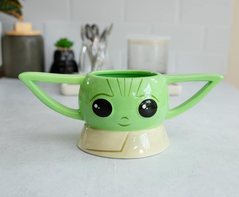 STAR WARS: The Mandalorian Grogu Sculpted Ceramic Mug | BPA-Free Large Coffee Cup For Espresso, Caffeine, Beverage | Home & Kitchen Essentials, Cute Baby Yoda Gifts and Collectibles | Holds 20 Ounces - Image 5