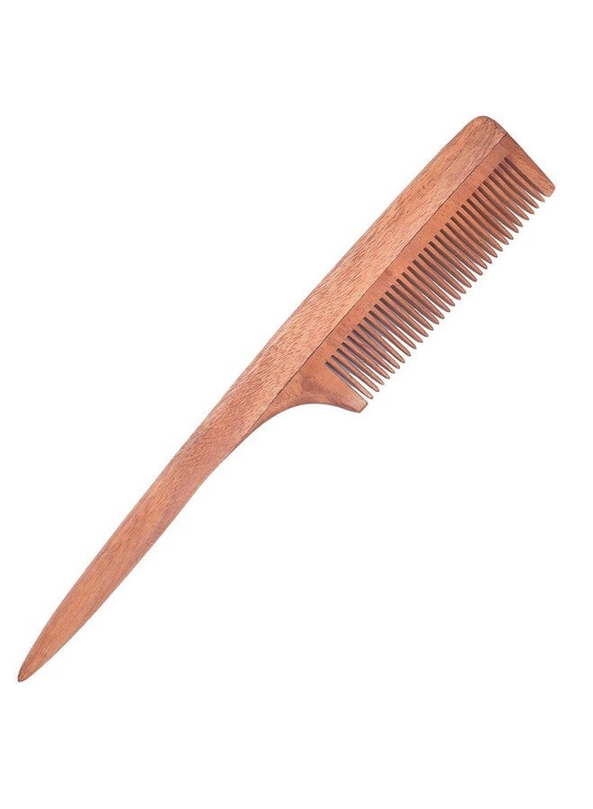 WITSOUL Neem Wood Comb Anti-Dandruff Comb For Men And Women Brown (SET OF 3) - Image 4