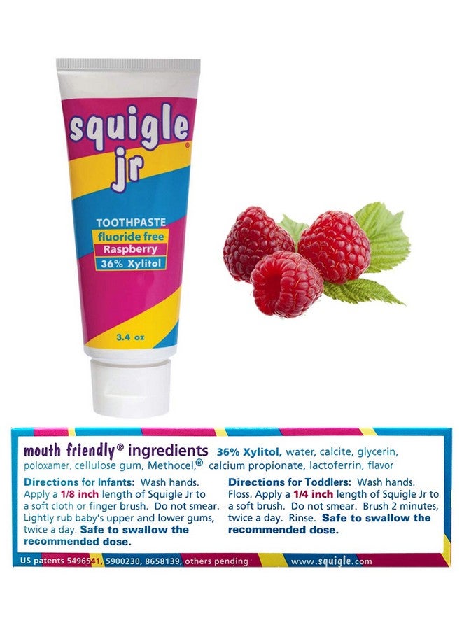 Squigle Quigle Jr Toothpaste (For Infants Toddlers) Travel Toothpaste Prevents Cavities Canker Sores Chapped Lips. Soothes Protects Dry Mouths. Stops Tooth Sensitivity No Sls 4 Pack - Image 3