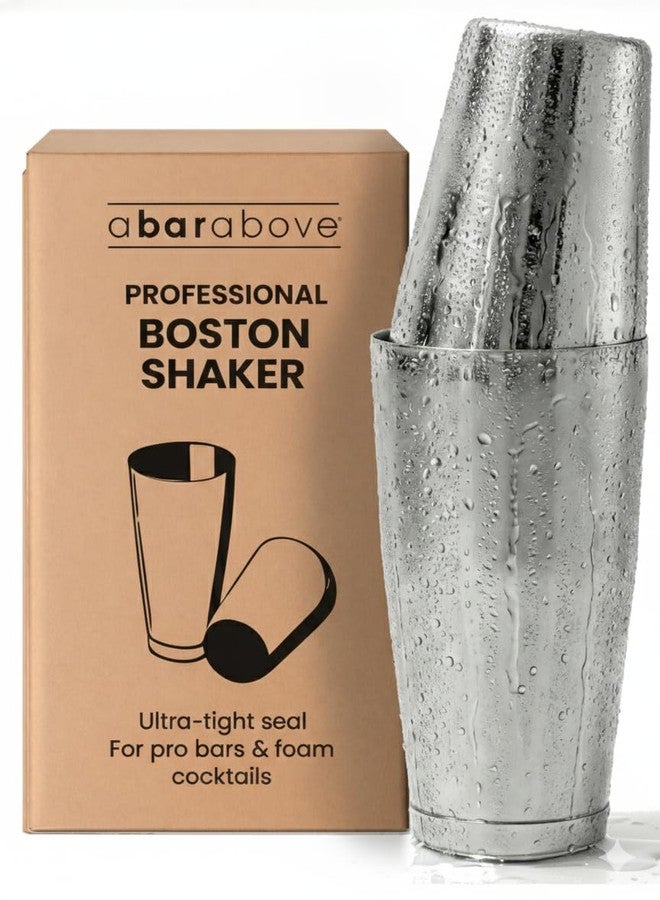 A Bar Above Professional Boston Shakers Set 18 oz Weighted and Unweighted Stainless Steel Cocktail Shaker Set for Bartenders, Premium 304 Steel Bar Shaker, Essential Bartending Tools for Mixing Drinks - Image 1