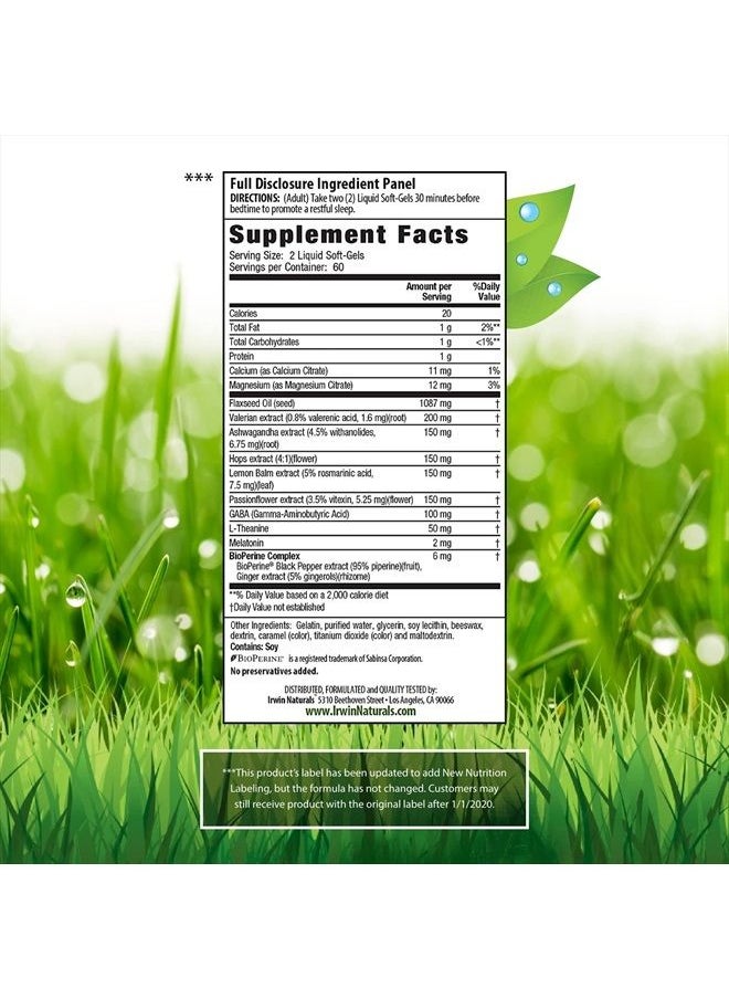 Irwin Naturals Power to Sleep PM - 120 Liquid Soft-Gels, Pack of 2 - with Melatonin, GABA, Ashwagandha, Valerian Root & L-Theanine - 120 Total Servings  - Image 2