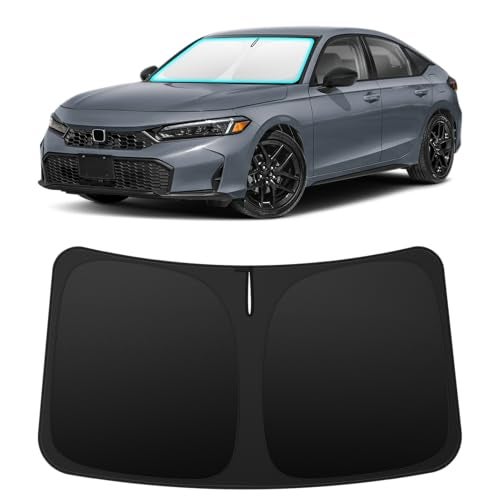 INSAUTO Custom Fit Windshield Sun Shade Accessories for Honda Civic 2022-2026, Foldable Front Window Sunshade, UV & Heat Reflector, Keeps Interior Cool, Includes Storage Bag - Image 1