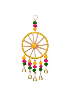 Webelkart Webelkart Premium Rajasthani Door Hanging Set of 4 Diwali Decoration |Wall Hanging for Home Decoration| Pom Pom Hanging Wall Decor |Temple Decor Wall Hanging |Pooja Decor Hanging (13" Inches)  - Image 4