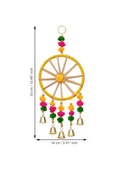 Webelkart Webelkart Premium Rajasthani Door Hanging Set of 4 Diwali Decoration |Wall Hanging for Home Decoration| Pom Pom Hanging Wall Decor |Temple Decor Wall Hanging |Pooja Decor Hanging (13" Inches)  - Image 3