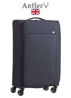 Antler Antler®Prestwick  Large Size Suitcase(83 x 46.5 x 31)cm/28"Soft Side for Traveling|British Brand|Black|Security Zip|8 Wheels|TSA Combination Lock|International Warranty  - Image 1