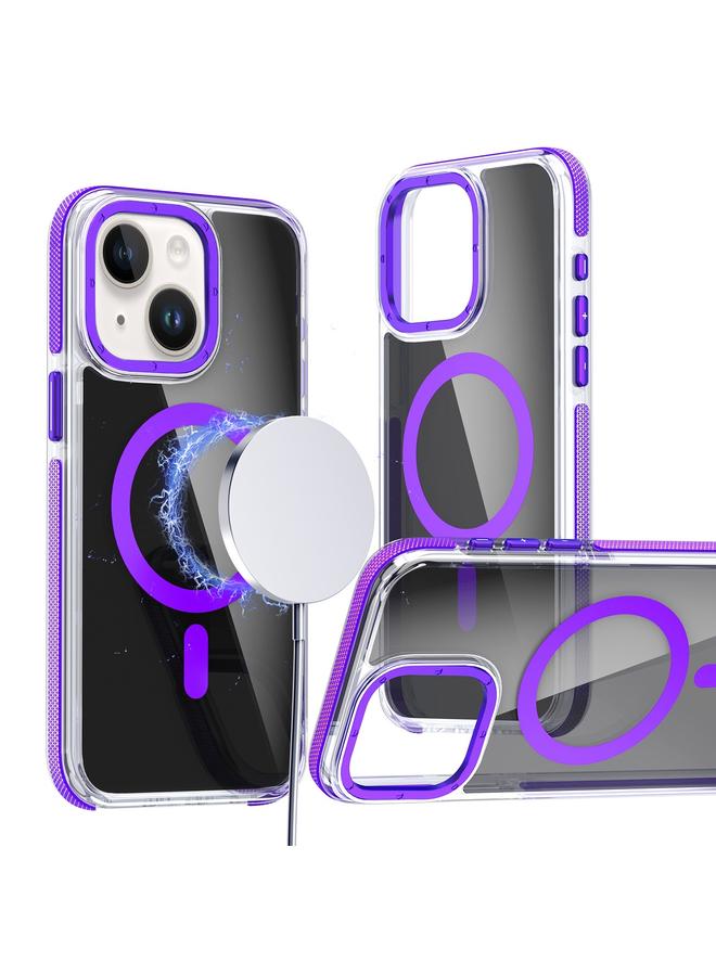 S-TOP Case For iPhone 13 / 14 Magsafe Dual-Color Transparent Black Full Coverage Phone Case - Image 1