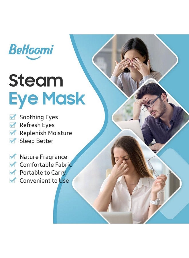 BeHoomi BeHoomi 30Packs Steam Eye Mask, Heated Eye Mask Warm Compress for Eyes, Self Heating Disposable Eye Masks for Home Sleep, Spa, Travel Essentials & Relaxation Gifts, Stocking Stuffers (Jasmine)  - Image 4