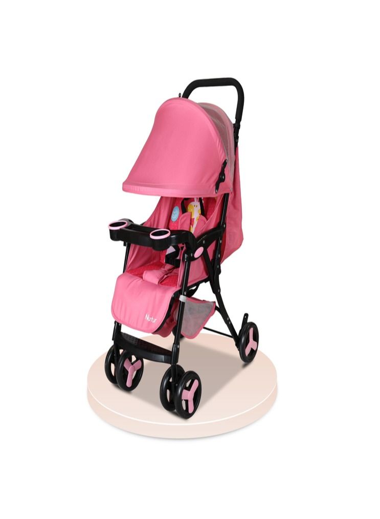 Nurtur Ryder Lightweight Baby Stroller Storage Basket Detachable Food Tray 5 point harness Adjustable Canopy Adjustable Reclining Seat and Leg rest 0 to 36 months Official Nurtur Product - Image 1