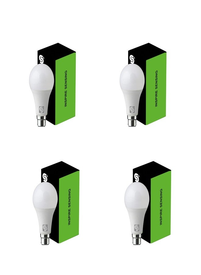 ESYSENSE (ESY-L01-EX10W, Day Night Motion Sensor Bulb for Home, B22 Motion Sensor bulb, Auto Day Night off sensor, Smart bulb, Motion Detection Range Up To 9M, Cool White 6500k, Pack of Four