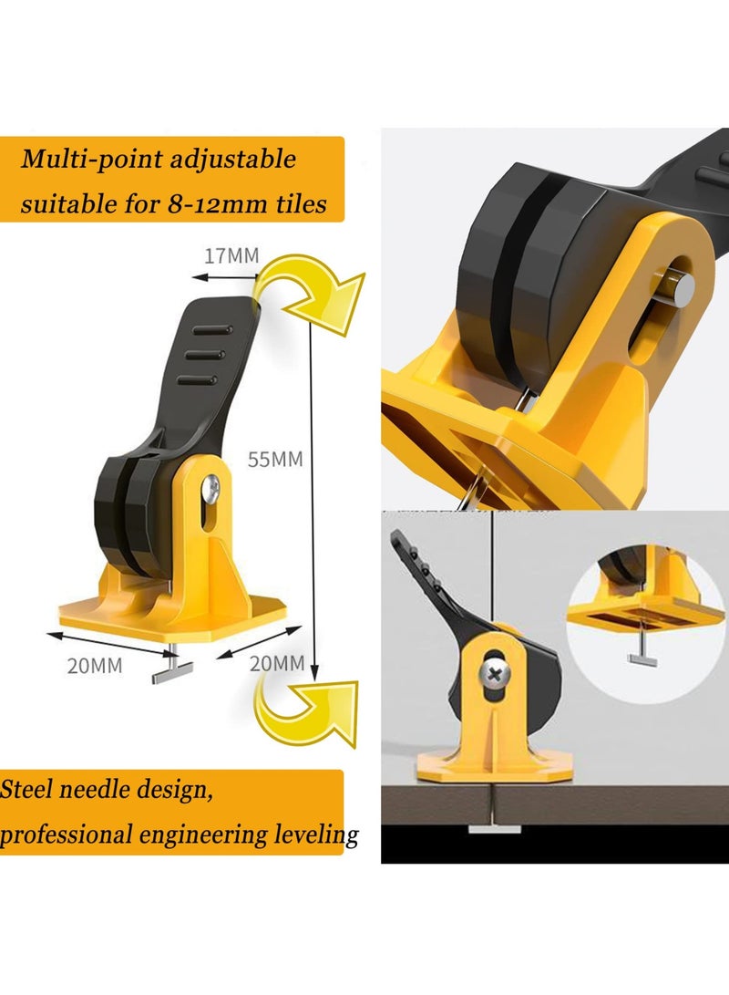 Tile Leveling System Kit, 50 Pcs Reusable Tile Levelers with 50 Pcs Replaceable Spare Steel T-Pin, Tile Tools for Installation Tile Installation Leveler Tool Set for 8-12mm Tiles, Wall & Floor  - Image 2