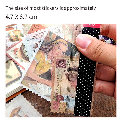 Mayplous Vintage Stamp Stickers - 4 Pack Retro Postage Seals for Planners, Journals, Scrapbooking | Washi Sealing Stickers for Notebooks, Diaries & DIY Crafts (Ancient) - Image 4