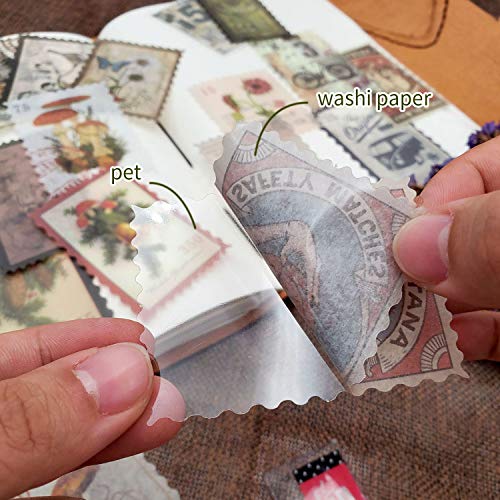 Mayplous Vintage Stamp Stickers - 4 Pack Retro Postage Seals for Planners, Journals, Scrapbooking | Washi Sealing Stickers for Notebooks, Diaries & DIY Crafts (Ancient) - Image 5