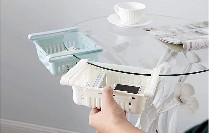Mechdel Fridge Organizer Drawer Adjustable Fridge Storage Basket, Fridge Racks Tray Sliding Storage Racks (4) - Image 2
