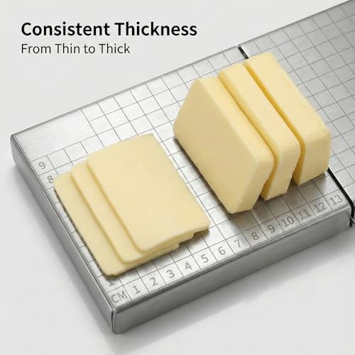 RWIXR Wire Cheese Slicer with Measuring Board and Adjustable Tension Control, for Consistent Results with Different Cheese Types, Includes 5 Extra Stainless Wires - Image 4