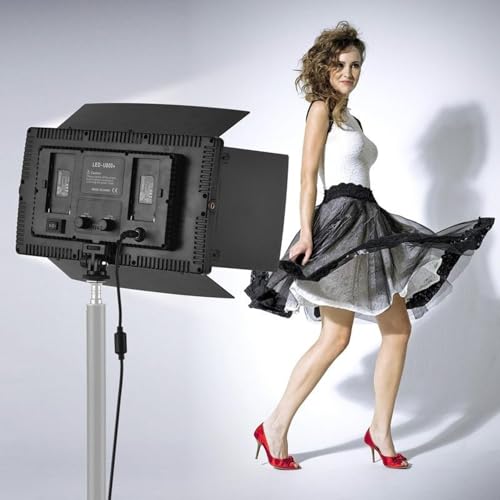 ADZOY Premium Pro LED 800 Photography Light – Bi-Color Dimmable Video Light with Adjustable Barn Doors, CRI 95+, for Studio, YouTube, Film & Portrait Photography - Image 2