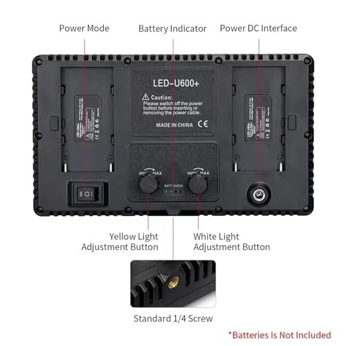 ADZOY Premium Pro LED 800 Photography Light – Bi-Color Dimmable Video Light with Adjustable Barn Doors, CRI 95+, for Studio, YouTube, Film & Portrait Photography - Image 3