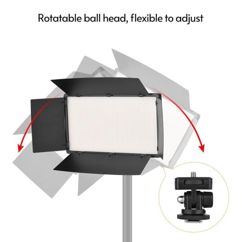 ADZOY Premium Pro LED 800 Photography Light – Bi-Color Dimmable Video Light with Adjustable Barn Doors, CRI 95+, for Studio, YouTube, Film & Portrait Photography - Image 5