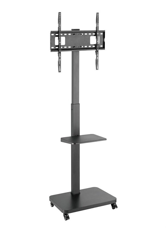 Skill Tech SH 19FS TV Floor Stand for 37–75 Inch Screens, VESA 600x400mm, Max Load 40kg – Adjustable Rolling TV Stand  Black  - Image 1