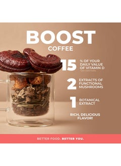 Laird Superfood Laird Superfood Boost Coffee, Medium Roast Ground Beans Infused with Functional Mushrooms, Vitamin D and Olive Leaf Powder, 12 oz. Bag  - Image 3