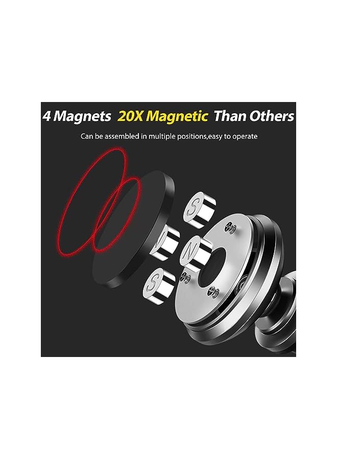 promass Magnetic Car Phone Holder, Universal 360° Rotation Strong Magnet Car Phone Holder Mount for Dashboard Compatible with iPhone, Samsung, LG, GPS, Google and All Cell Phone - Image 2