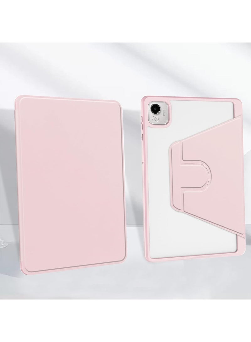 VKL Rotating Case Compatible with Honor Pad X9a/X9 Pro 11.5 Inch 2025 with Pen Holder, 360 Degree Rotation Protective Stand Shockproof Cover Clear Back, Pink - Image 2