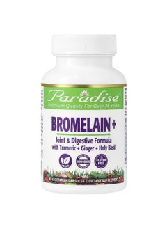 Paradise Herbs Paradise Herbs, Bromelain+, 60 Vegetarian Capsules  - Image 1