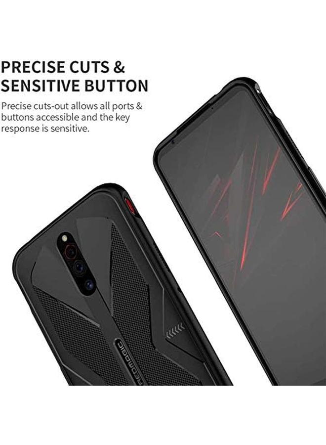 إيروريكس جراب هاتف لهاتف Zte Nubia Redmagic 5G مقاس 6.65 بوصة، غطاء سيليكون ممتص للصدمات ومضاد للخدش ومقاوم للصدمات من مادة TPU، أسود - Image 2