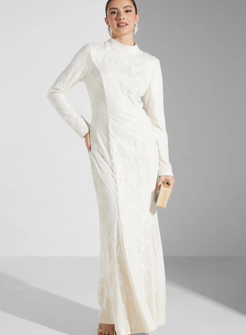 True Decadence Floral Long Sleeve Dress