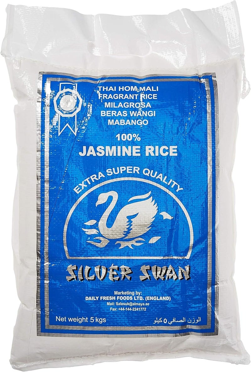 Silver Swan 100% Jasmine Rice - 5 Kg - Image 1