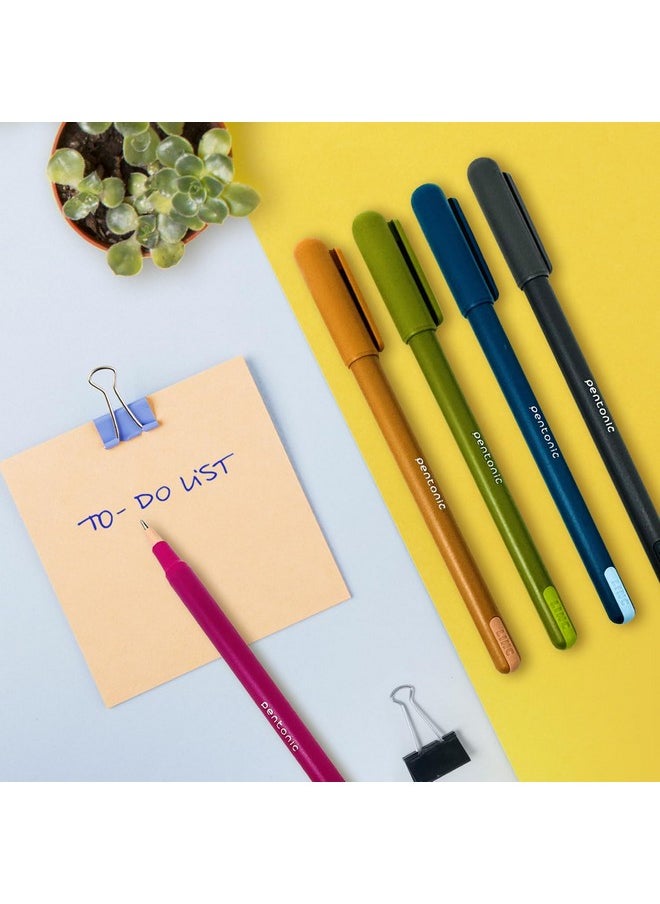 Pentonic Pentonic 0.7mm Ball Pen | Vibrant Multicolor Body | Blue Ink, Pack of 50  - Image 4