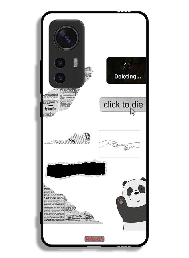Tolwak Xiaomi 12 Protective Case Cover Panda Sticker - Image 2