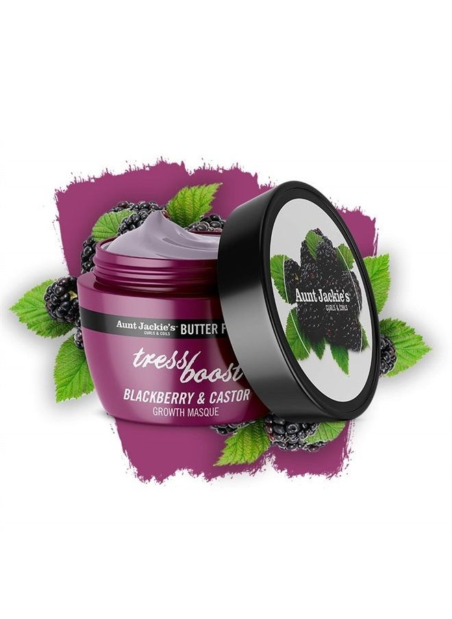 Butter Fusions Tress Boost - Blackberry & Castor Hair Growth Conditioning Masque, 8 oz