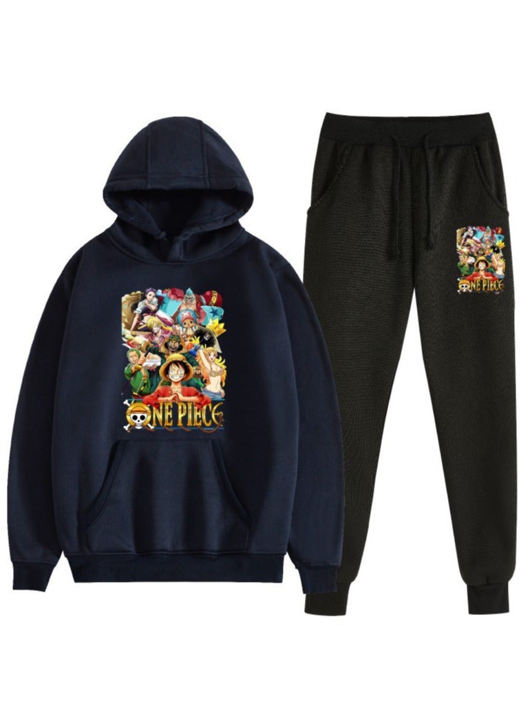 KUYING New One Piece Casual Loose Hooded Sweatshirt Set  - Image 1