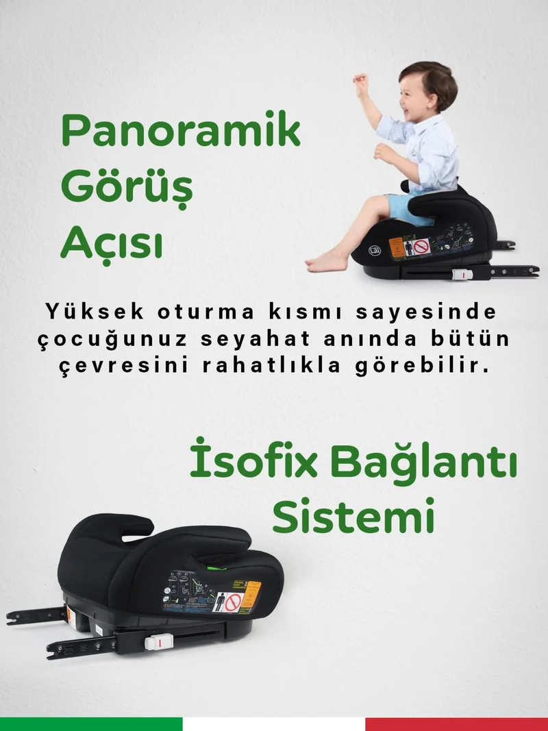 Prego Hera 15-36 kg Isofix Car Seat Booster with Seat Belt