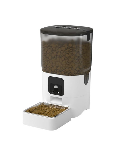 Smart Automatic Cat Feeders: WiFi Pet Feeder with APP Control for Remote Feeding,Detachable for Easy Clean, Automatic Cat Food Dispenser with Alexa,1-30 Meals Per Day for Large Dog
