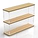 DuvinDD 2Shelves Acrylic Display Case for Collectibles Clear Funko POP Shelves with Door for Figure Dustproof Minifigure Display Case Countertop Organizer Box157x39x11inch - Image 3