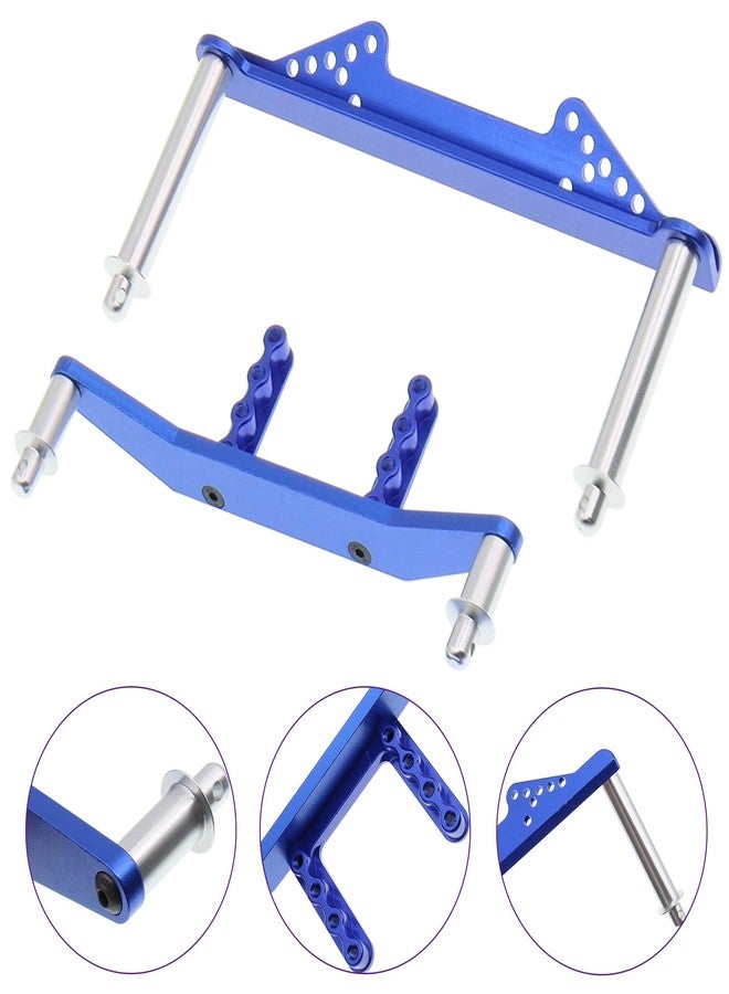 Treehobby Aluminum Front & Rear Body Mounts with Body Posts for 1/10 Traxxas Slash 2WD, Rustler, Stampede VXL RC 2WD Car, Upgrade Parts, Blue - Image 3