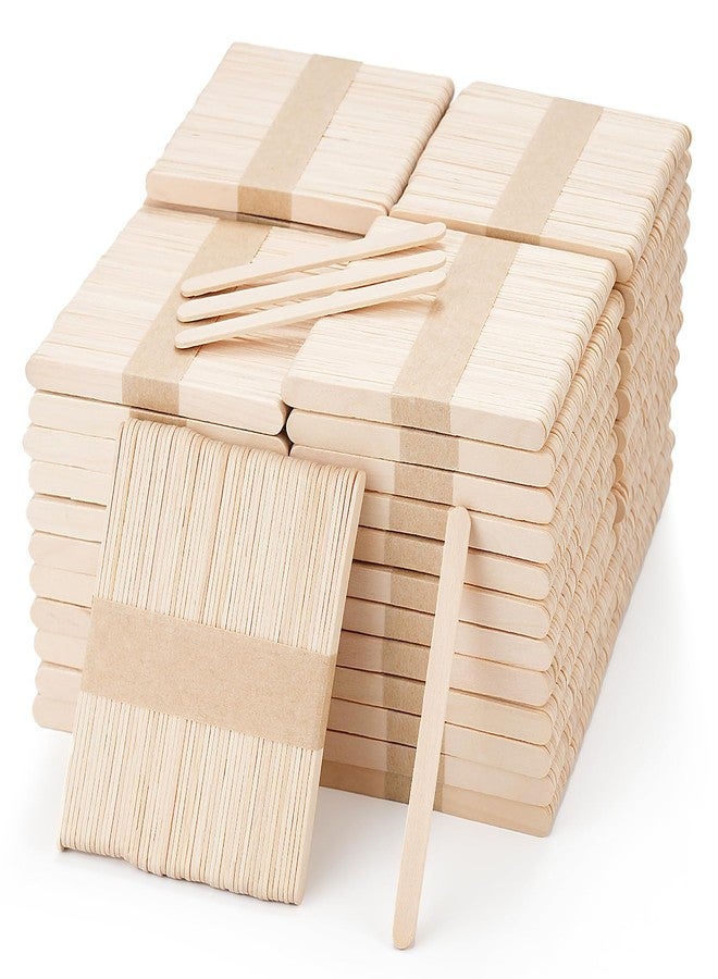 MMonDod 2400 Pcs Popsicle Sticks for Crafts,4.5 Inch Wooden Craft Sticks,Natural Wood Popsicle Stick for Waxing,Ice Cream Sticks,Hair Removal and Waxing Supplies,DIY Wood Crafts for Home Art Projects - Image 1