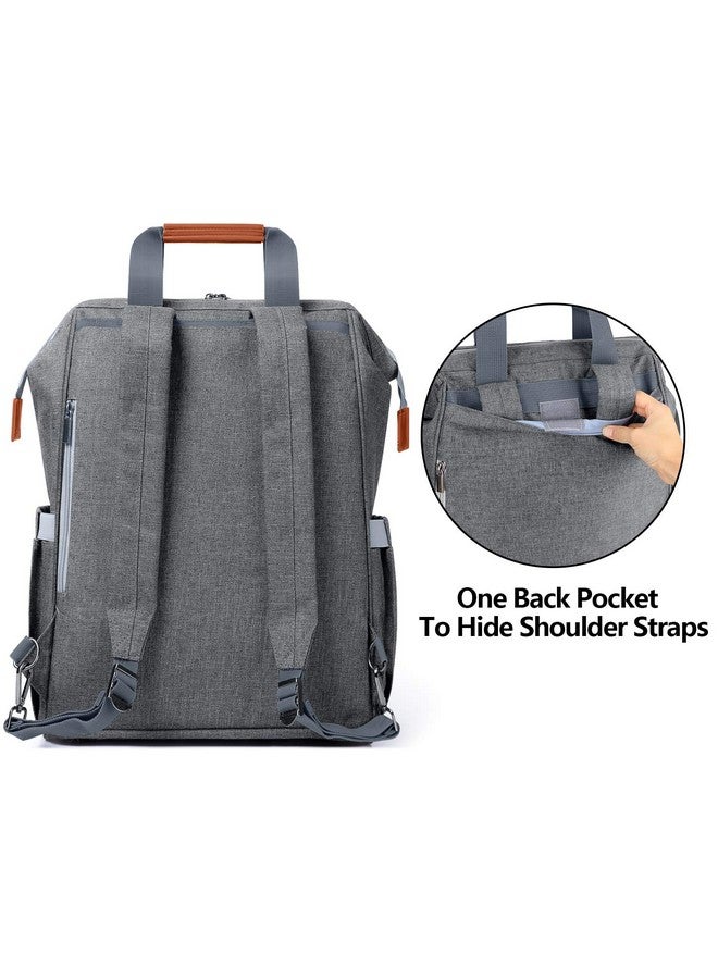 LUXJA LUXJA Breast Pump Bag with Compartments for Cooler Bag and Laptop, Breast Pump Backpack with 2 Options for Wearing (Fits Most Major Breast Pump, Suitable for Working Mothers), Gray - Image 3