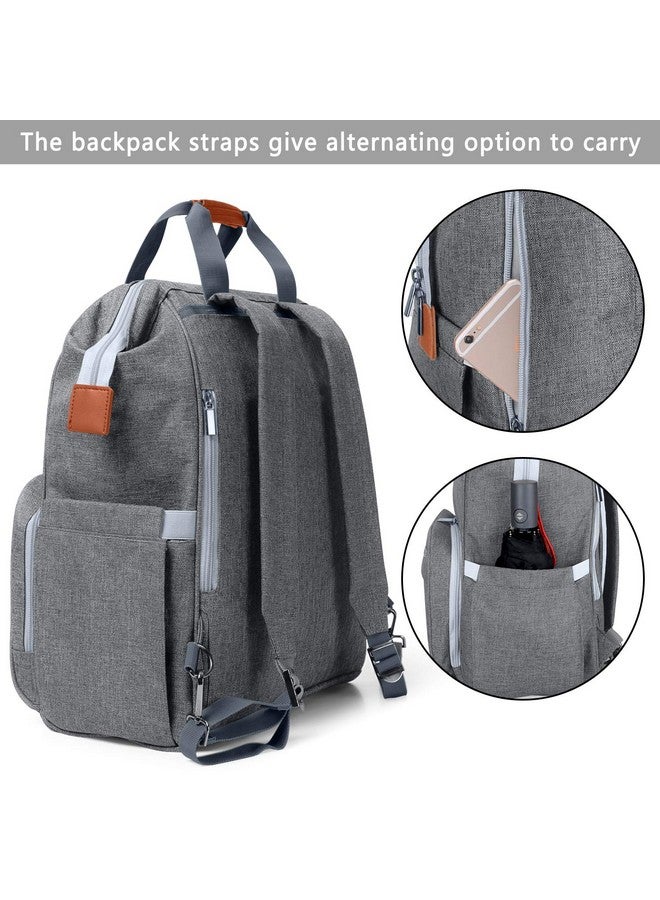 LUXJA LUXJA Breast Pump Bag with Compartments for Cooler Bag and Laptop, Breast Pump Backpack with 2 Options for Wearing (Fits Most Major Breast Pump, Suitable for Working Mothers), Gray - Image 4